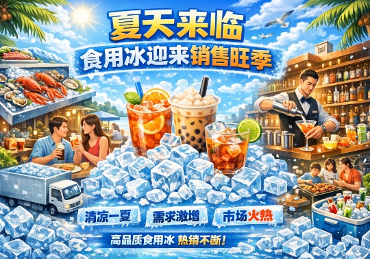 夏天来临，食用冰迎来销售旺季